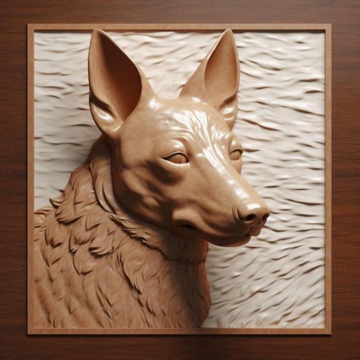 Nature and animals (Basenji dog 4, NATURE_3284) 3D models for cnc